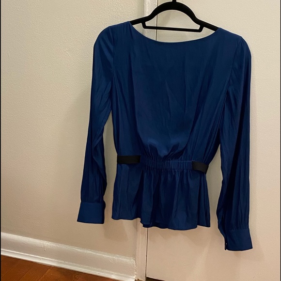 Thakoon Addition Button Blouse TopNavy Size 2